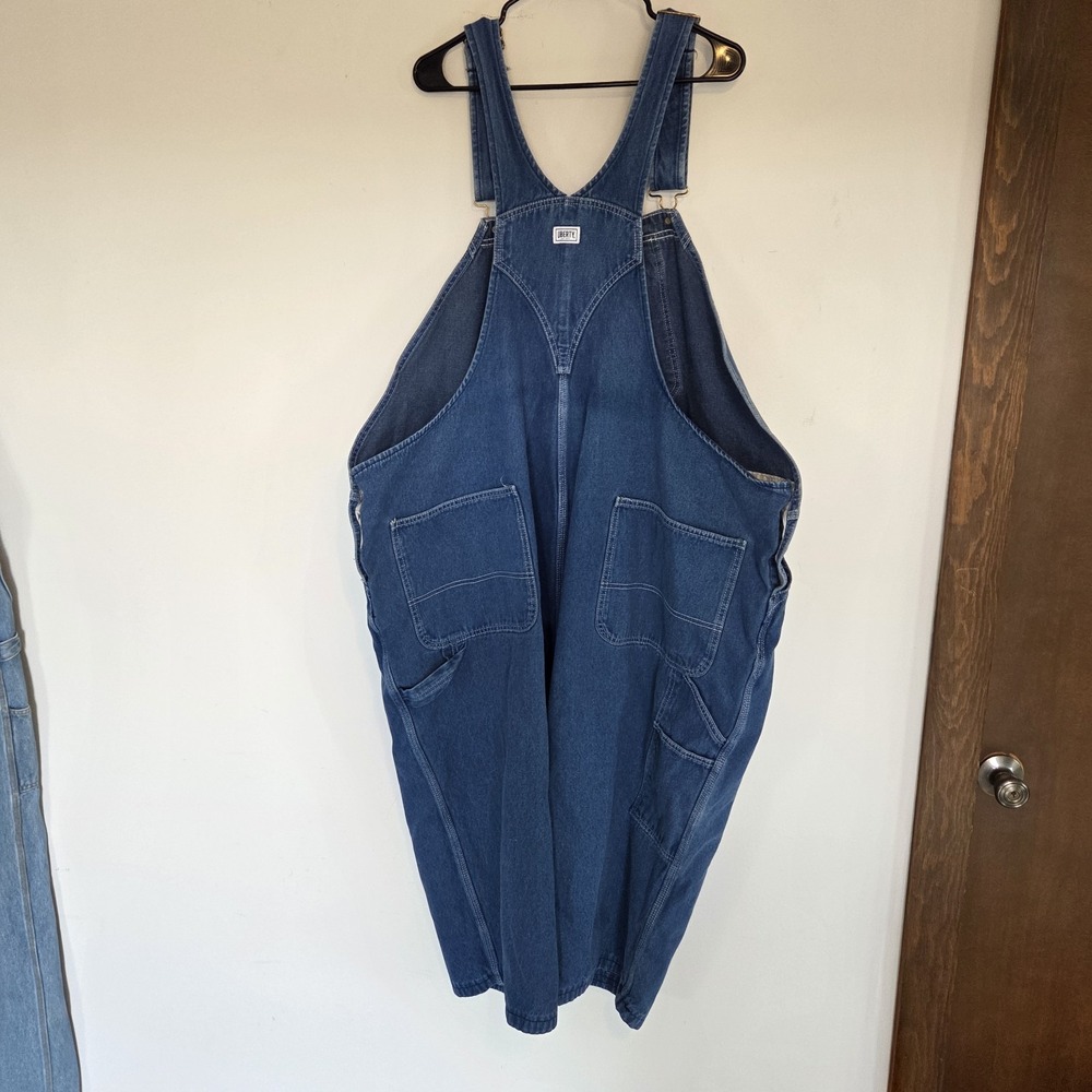 Liberty Denim Bib Overalls Farmer Carpenter Soft Worn Mens 56x30 VGC SEE PICS - Picture 6 of 7